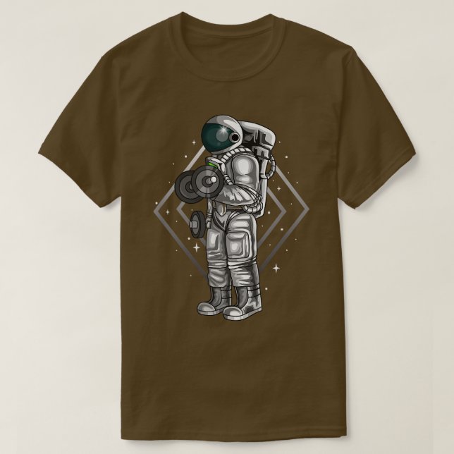 Weightlifter Future Astronaut Fitness Workout Exer T-Shirt (Design Front)