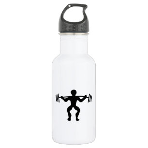 Weightlifter Lifting Weights Water Bottle