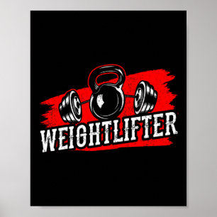 Weightlifter Lifting Workout Gym Lift Weightliftin Poster