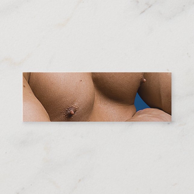 Weightlifter Personal Trainer Physical Fitness Mini Business Card (Front)