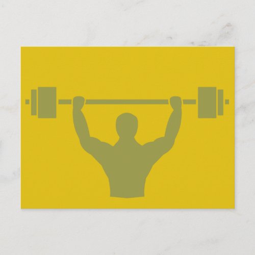 Weightlifter Workout T_shirt Graphic Postcard
