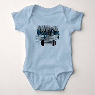 Weightlifting Bar Baby Bodysuit