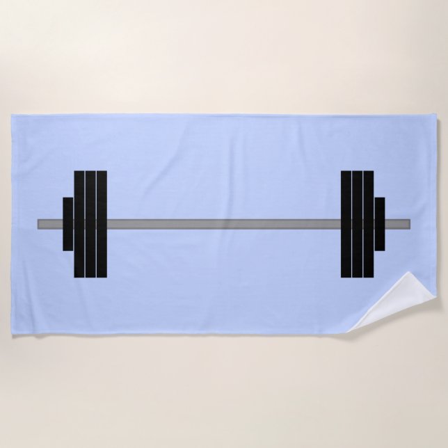 Weightlifting Barbell Beach Towel (Front)