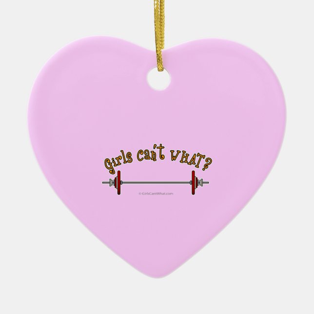 Weightlifting - Barbell Ceramic Ornament (Front)