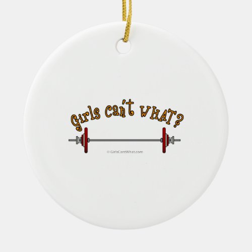 Weightlifting _ Barbell Ceramic Ornament