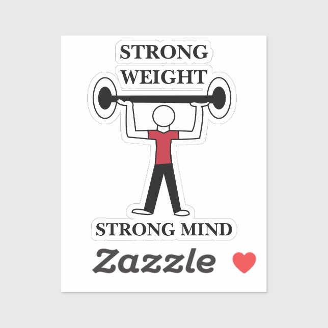 Weightlifting Barbell Fitness Gym Sticker (Sheet)