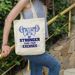 Weightlifting Bear Tote Bag