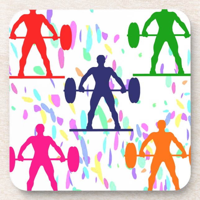 WEIGHTLIFTING BEVERAGE COASTER (Front)