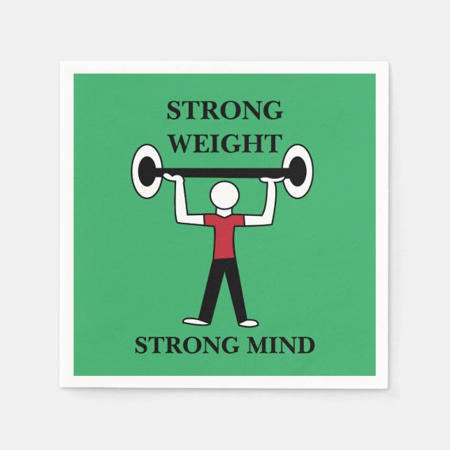 Weightlifting Bodybuilder Fitness Gym Napkins (Front)