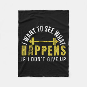 Weightlifting Bodybuilder Muscle Barbell Exercise  Fleece Blanket