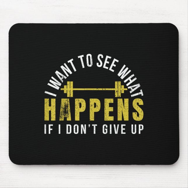 Weightlifting Bodybuilder Muscle Barbell Exercise  Mouse Pad (Front)