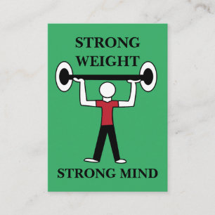 Weightlifting Bodybuilding Fitness Trainer Business Card