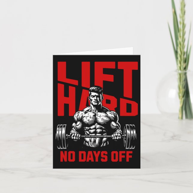 Weightlifting Bodybuilding Gym Motivation Saying 2 Card (Front)