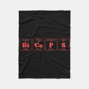 Weightlifting Bodybuilding Muscles Barbells Workou Fleece Blanket