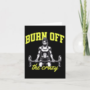 Weightlifting Bodybuilding Muscles Trainer Saying  Card