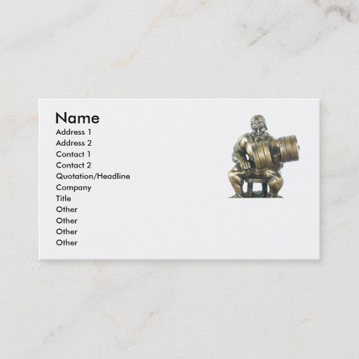 Customizable Weightlifting Business Card Template