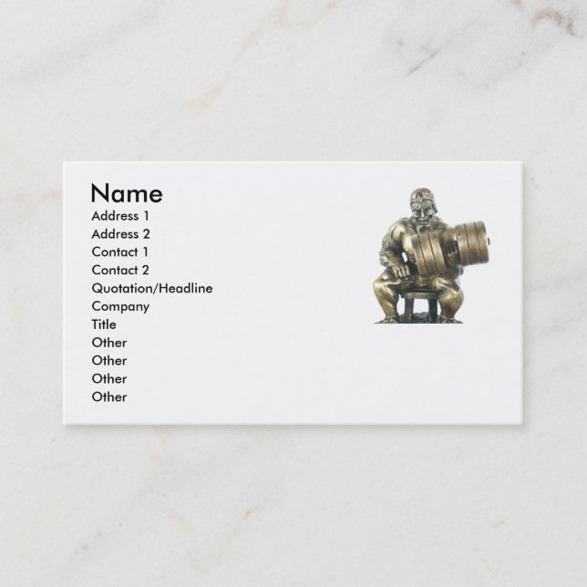 Weightlifting Business Card (Front)