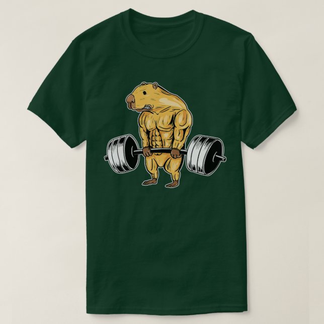 Weightlifting Capybara Bodybuilding Fitness Gym Wo T-Shirt (Design Front)