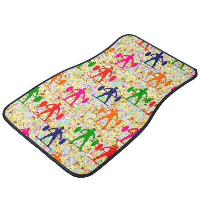 Weightlifting  car floor mat (Angled)