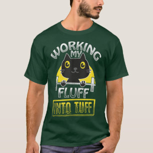 Weightlifting Cat Humor Funny Tuff Kitten Deadlift T-Shirt