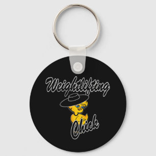 Weightlifting Chick #4 Keychain