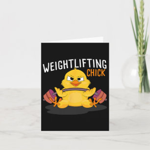 Weightlifting Chick Bodybuilding Workout Gym Women Card