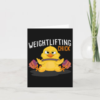Weightlifting Chick Bodybuilding Workout Gym Women Card