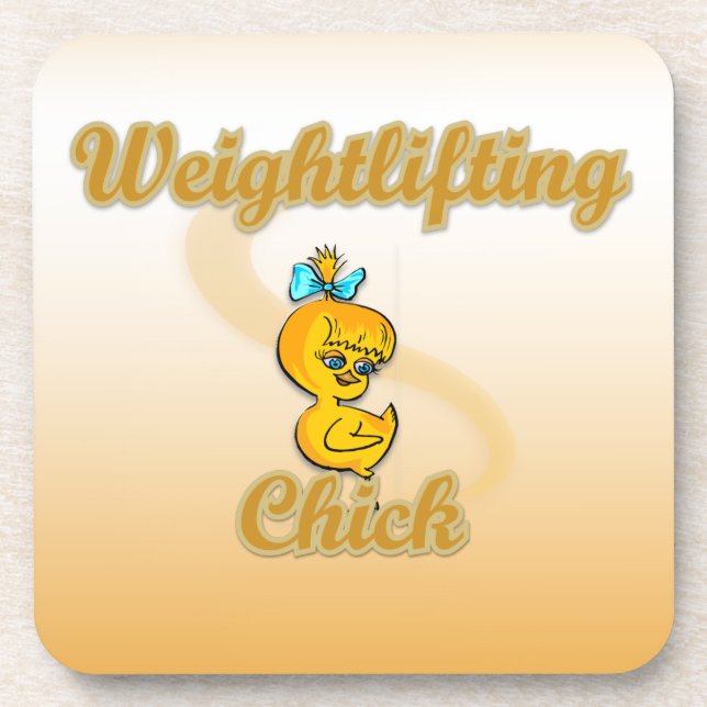 Weightlifting Chick Drink Coaster (Front)