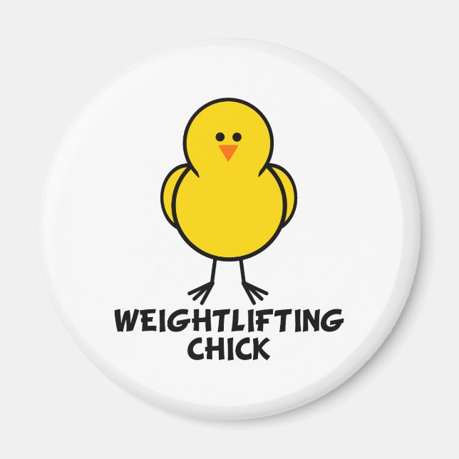 Weightlifting Chick Magnet (Front)
