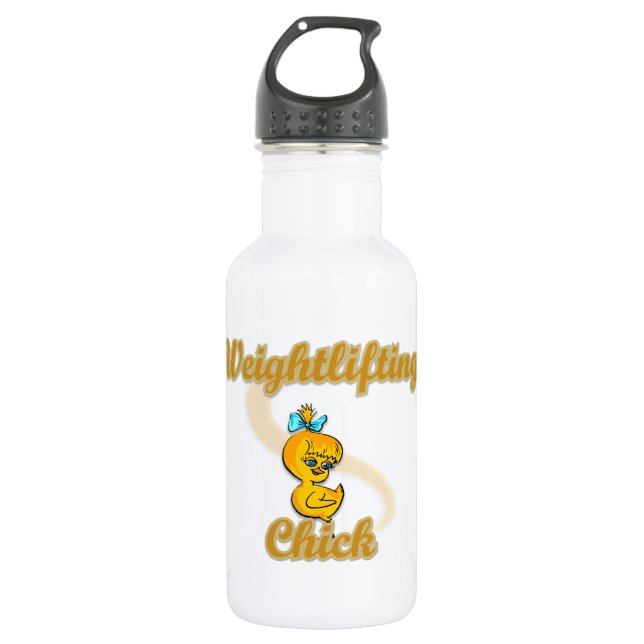 Weightlifting Chick Water Bottle (Front)