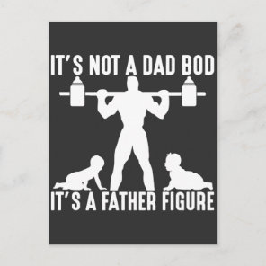 Weightlifting Dad Bod Baby Dumbbell Bodybuilder Postcard