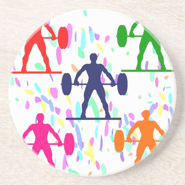 WEIGHTLIFTING DRINK COASTER (Front)