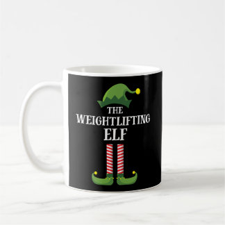 Weightlifting Elf Matching Family Group Christmas Coffee Mug