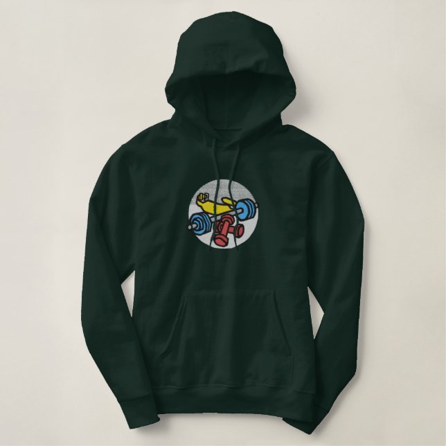 Weightlifting Embroidered Hoodie (Design Front)