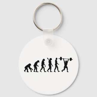 Weightlifting evolution keychain