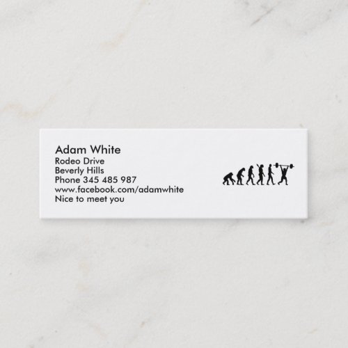 Weightlifting evolution business card template