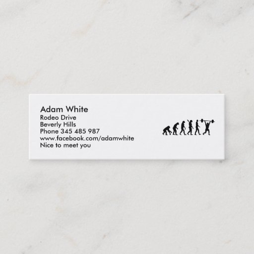 Customizable Weightlifting evolution business card template