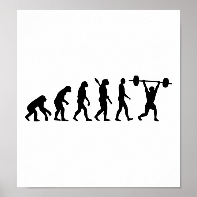 Weightlifting evolution poster (Front)