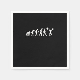 Weightlifting Evolution Weightlifter Gym Gift Napkins