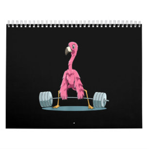 Weightlifting Flamingo Deadlifting Flamingo Calendar
