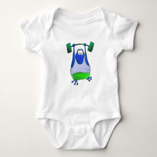 Weightlifting Frog Baby Bodysuit