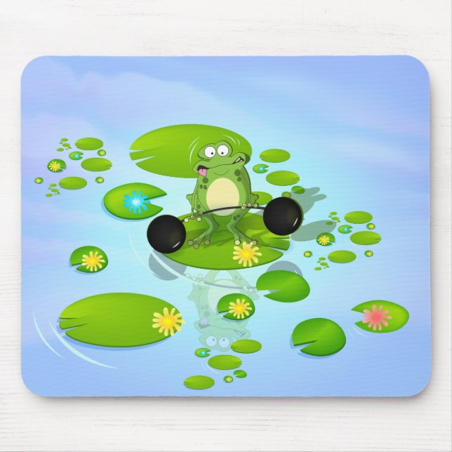 Weightlifting Frog Mouse Pad (Front)