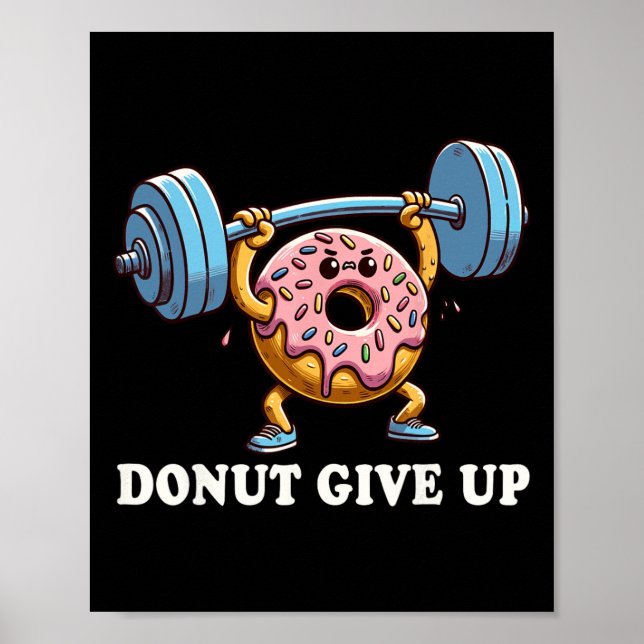 Weightlifting - Funny Fitness Workout Gym Donut Lo Poster (Front)