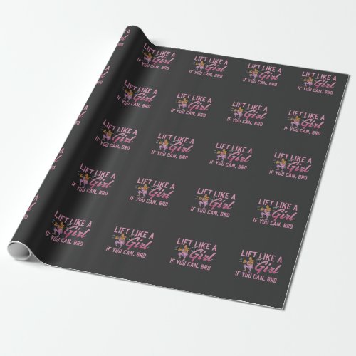 Weightlifting Girl Fitness Strong Gym Woman Wrapping Paper