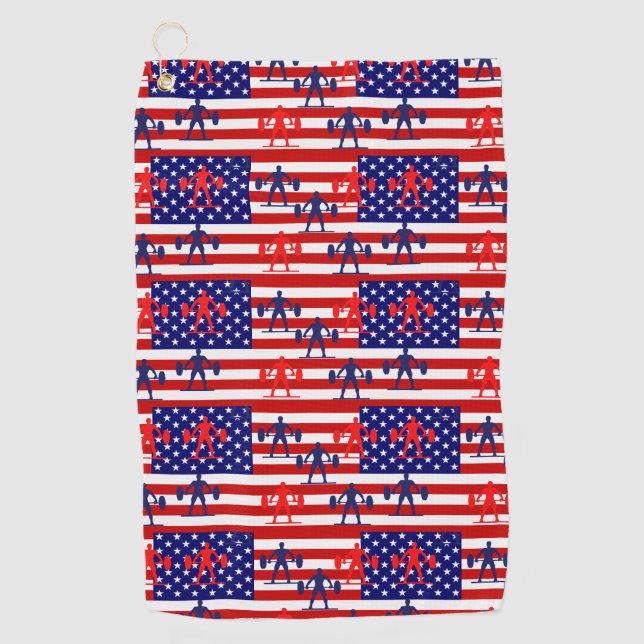 WEIGHTLIFTING  GOLF TOWEL (Front)