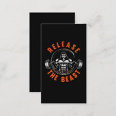 Weightlifting Gorilla Beast Lifting Business Card (Front/Back)