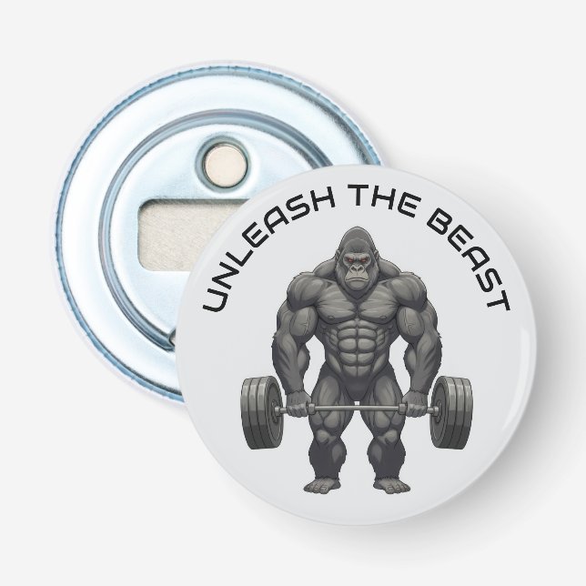 Weightlifting Gorilla Bottle Opener (Front)