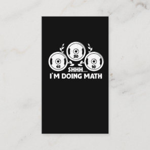 Weightlifting Gym Fitness Math Weights Calculation Business Card