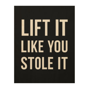 Weightlifting Quotes Wood Wall Art Zazzle