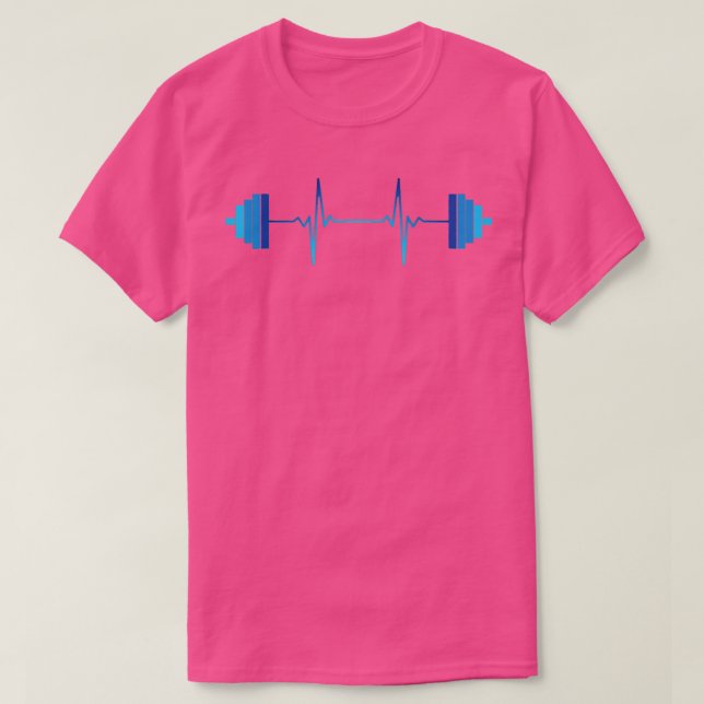 Weightlifting Heartbeat  Bodybuilding  T-Shirt (Design Front)